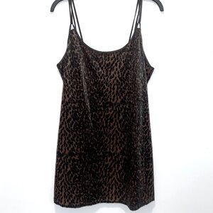 Vintage California Dynasty Velvet Leopard Chemise Lingerie